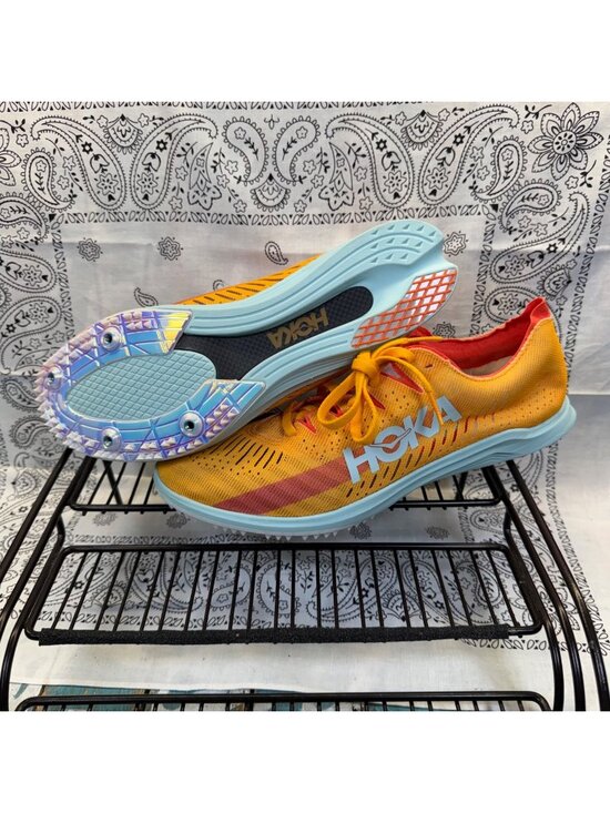 Hoka One One Other - HOKA CIELO X LD Sz Mens 9.5/W11.5 Track & Field Cleat Radiant Orange Wspikes/Key